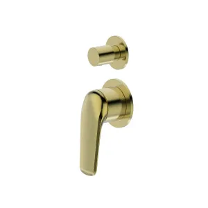 Tela Wall/Shower Diverter Mixer Round Trim Kit Brushed Gold by Haus25, a Laundry Taps for sale on Style Sourcebook