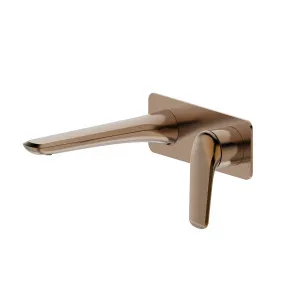 Tela Wall Basin Mixer Set Square Trim Kit Brushed Copper by Haus25, a Bathroom Taps & Mixers for sale on Style Sourcebook