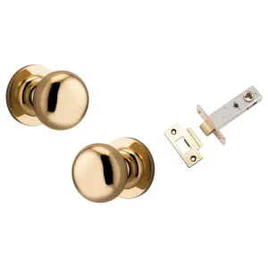Cambridge Knob Round Rose Passage Kit Polished Brass by Iver, a Door Hardware for sale on Style Sourcebook