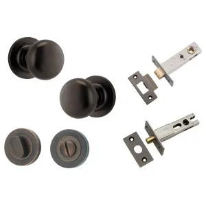 Cambridge Knob Round Rose Privacy Kit with Separate Privacy Turn Signature Brass by Iver, a Door Hardware for sale on Style Sourcebook