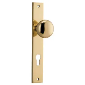 Cambridge Knob Rectangular Backplate Polished Brass by Iver, a Door Hardware for sale on Style Sourcebook