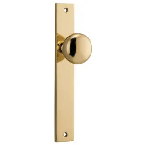 Cambridge Knob Rectangular Backplate Polished Brass by Iver, a Door Hardware for sale on Style Sourcebook