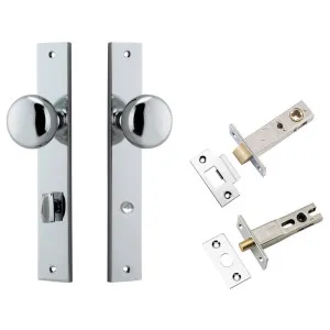 Cambridge Knob Rectangular Backplate Privacy Kit w Privacy Turn Polished Chrome by Iver, a Door Hardware for sale on Style Sourcebook
