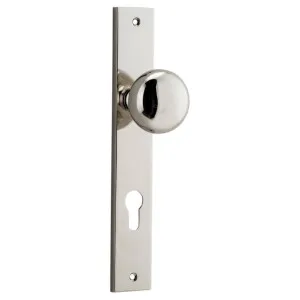 Cambridge Knob Rectangular Backplate Polished Nickel by Iver, a Door Hardware for sale on Style Sourcebook