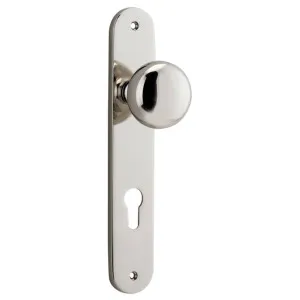 Cambridge Knob Oval Backplate Polished Nickel by Iver, a Door Hardware for sale on Style Sourcebook