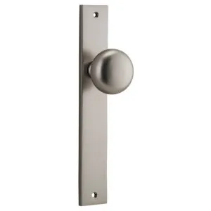 Cambridge Knob Rectangular Backplate Satin Nickel by Iver, a Door Hardware for sale on Style Sourcebook