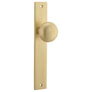 Cambridge Knob Rectangular Backplate Brushed Brass by Iver, a Door Hardware for sale on Style Sourcebook