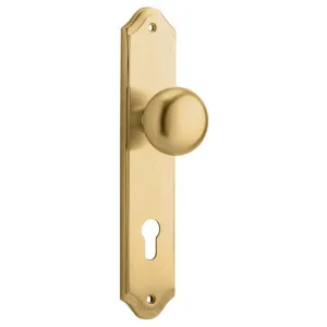 Cambridge Knob Shouldered Backplate Brushed Brass by Iver, a Door Hardware for sale on Style Sourcebook