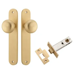 Cambridge Knob Oval Backplate Passage Kit Brushed Brass by Iver, a Door Hardware for sale on Style Sourcebook