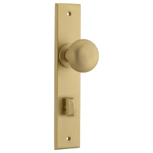 Cambridge Knob Brushed Brass Chamfered Backplate by Iver, a Door Hardware for sale on Style Sourcebook