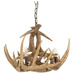 Vail 4 Light Resin Antler Chandelier, Natural by Schots, a Chandeliers for sale on Style Sourcebook