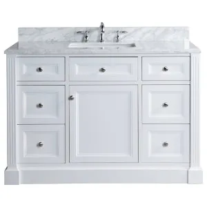 OC Classique 1250mm Marble Top Single White Freestanding Vanity by Schots, a Vanities for sale on Style Sourcebook