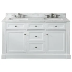OC Classique 1500mm Marble Top Double White Freestanding Vanity by Schots, a Vanities for sale on Style Sourcebook