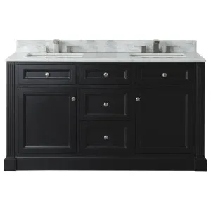 OC Classique 1500mm Marble Top Double Black Freestanding Vanity by Schots, a Vanities for sale on Style Sourcebook