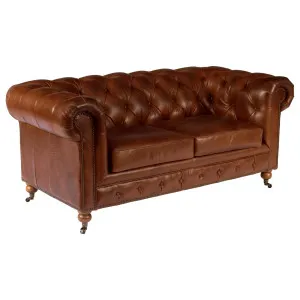 Sheffield 2 Seater Leather Sofa, Vintage Whiskey by Schots, a Sofas for sale on Style Sourcebook