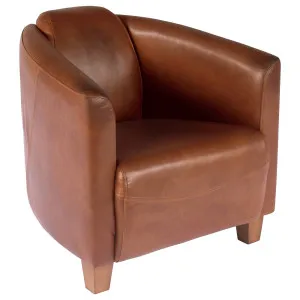 Bistro Leather Armchair, Vintage Whiskey by Schots, a Chairs for sale on Style Sourcebook
