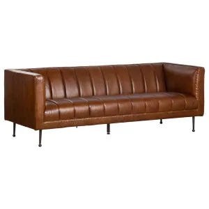 Orlando 3 Seater Leather Sofa, Havana Brown by Schots, a Sofas for sale on Style Sourcebook