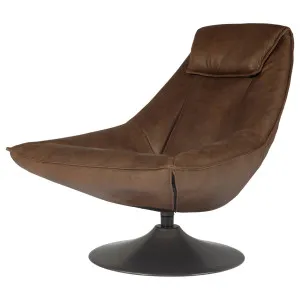 Shara Swivel Leather Chair, Saddle Brown by Schots, a Chairs for sale on Style Sourcebook