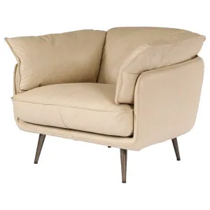 Tramore Leather Armchair, Cappuccino White by Schots, a Chairs for sale on Style Sourcebook