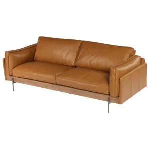 Downie 3 Seater Leather Sofa, Como Tan by Schots, a Sofas for sale on Style Sourcebook