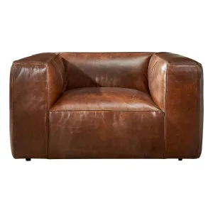 Marlon Leather Armchair, Vintage Whiskey by Schots, a Chairs for sale on Style Sourcebook