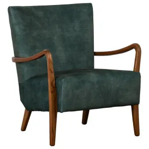 Darby Fabric & Oak Vintage Green Armchair by Schots, a Chairs for sale on Style Sourcebook