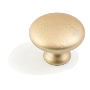 Shaker 35mm Plain Knob, Matt Brushed Brass by Castella, a Cabinet Hardware for sale on Style Sourcebook