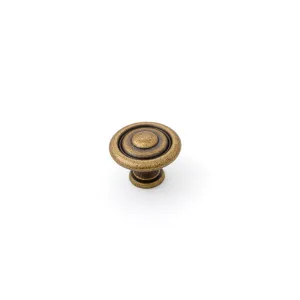 Shaker 35mm Fluted Knob, Antique Brass by Castella, a Cabinet Hardware for sale on Style Sourcebook