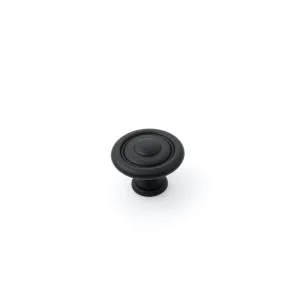 Shaker 35mm Fluted Knob, Matt Black by Castella, a Cabinet Hardware for sale on Style Sourcebook