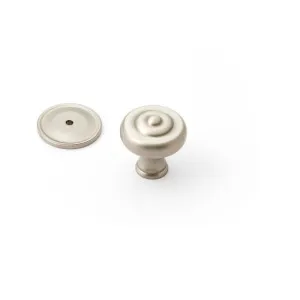 Decade 38mm Fluted Knob & Backplate, Dull Brushed Nickel by Castella, a Cabinet Hardware for sale on Style Sourcebook