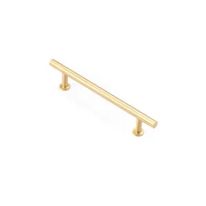 Strand 128mm Solid Brass Handle, Satin Brass by Castella, a Cabinet Hardware for sale on Style Sourcebook