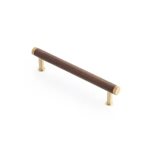 Tundra 128mm Handle, Walnut Satin Brass by Castella, a Cabinet Hardware for sale on Style Sourcebook