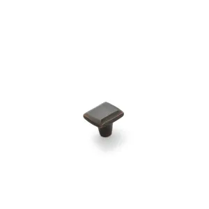 Cast 30x25mm Rectangle Knob, Dark Bronze by Castella, a Cabinet Hardware for sale on Style Sourcebook