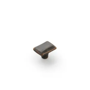 Cast 40x30mm Rectangle Knob, Dark Bronze by Castella, a Cabinet Hardware for sale on Style Sourcebook