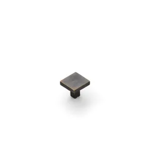 Cast 25mm Flat Square Knob, Dark Bronze by Castella, a Cabinet Hardware for sale on Style Sourcebook