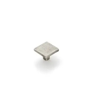 Cast 35mm Flat Square Knob, Silver by Castella, a Cabinet Hardware for sale on Style Sourcebook