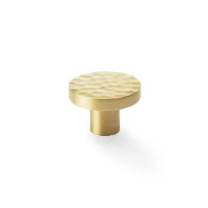 Tarn 38mm Hammered Knob, Satin Brass by Castella, a Cabinet Hardware for sale on Style Sourcebook