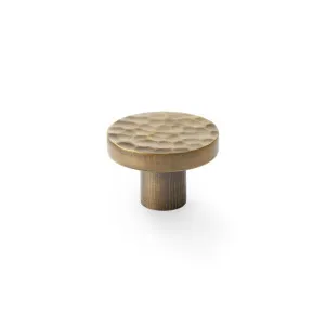 Tarn 38mm Hammered Knob, Aged Brass by Castella, a Cabinet Hardware for sale on Style Sourcebook