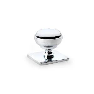 Hastings 34mm Knob on Backplate, Polished Chrome by Castella, a Cabinet Hardware for sale on Style Sourcebook