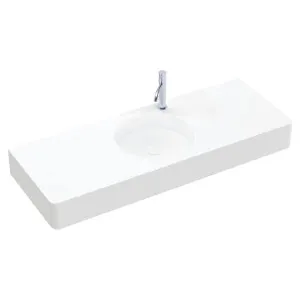 Encanto 1200 Solid Surface Wall Basin, Centre Bowl, 1 Tap Hole, Matte White by Fienza, a Basins for sale on Style Sourcebook