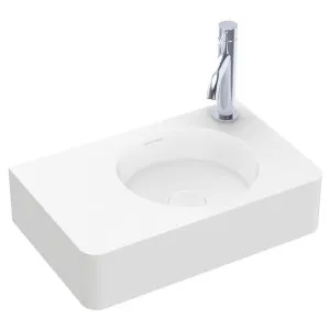 Encanto 470 Solid Surface Wall Basin, 1 Tap Hole, Matte White by Fienza, a Basins for sale on Style Sourcebook