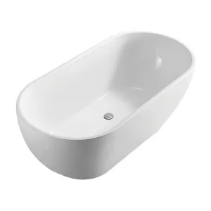 Koko Freestanding Acrylic Bath, 1500mm, Gloss White by Fienza, a Basins for sale on Style Sourcebook