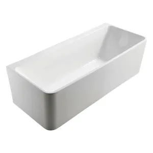 Delta Back-To-Wall Acrylic Bath, 1700mm, Gloss White by Fienza, a Basins for sale on Style Sourcebook