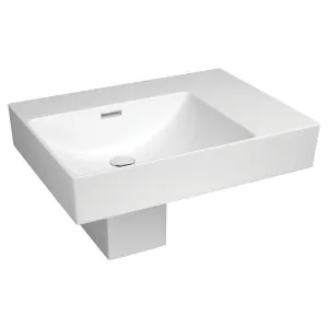 Tono Care Wall Basin with Integral Shroud, Left Bowl, Gloss White by Fienza, a Basins for sale on Style Sourcebook