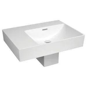 Tono Care Wall Basin with Integral Shroud, Right Bowl, Gloss White by Fienza, a Basins for sale on Style Sourcebook
