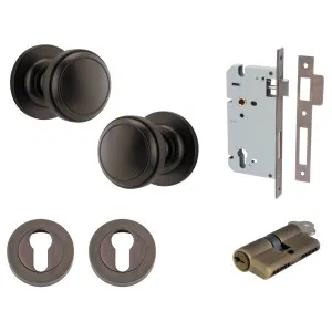 Paddington Knob Round Rose Entrance Kit with Separate High Security Lock Signature Brass by Iver, a Door Hardware for sale on Style Sourcebook