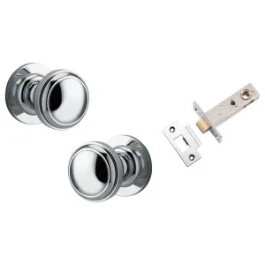 Paddington Knob Round Rose Passage Kit Polished Chrome by Iver, a Door Hardware for sale on Style Sourcebook