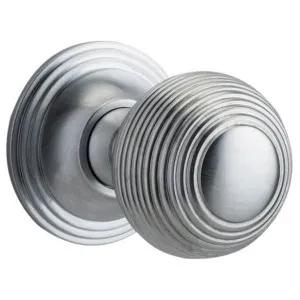 Guildford Knob Round Rose Brushed Chrome by Iver, a Door Hardware for sale on Style Sourcebook