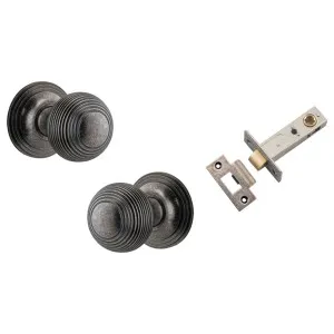 Guildford Knob Round Rose Passage Kit Distressed Nickel by Iver, a Door Hardware for sale on Style Sourcebook