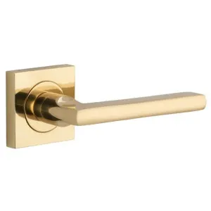 Door Lever Baltimore Sq Rose PB D52xP55mm by Iver, a Door Hardware for sale on Style Sourcebook